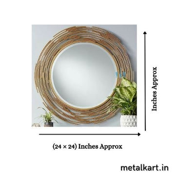 Wire Dream catcher Wall Mirror (24 x 24 Inches)